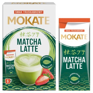 Matcha latte Mokate o smaku Truskawkowym 84 g