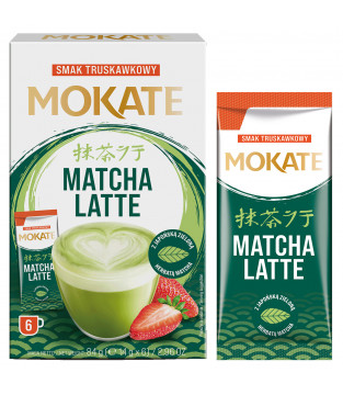 Matcha latte Mokate o smaku Truskawkowym 84 g