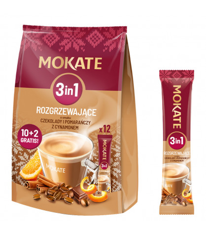 Napój kawowy Mokate 3w1 Rozgrzewający 10+2 saszetki