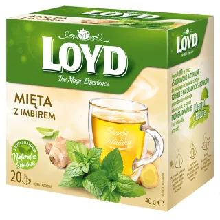 Loyd Mint and Ginger Herbal Tea, 20 bags