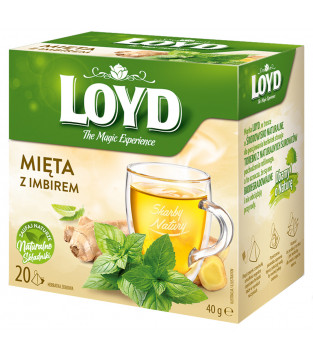 Loyd Mint and Ginger Herbal Tea, 20 bags