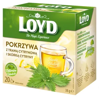 Loyd Herbal Tea: Nettle with Lemongrass and Lemon Peel, 20 bags