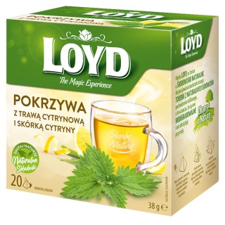 Herbatka ziołowa Loyd Pokrzywa z trawą cytrynową i skórką cytryny 20 torebek