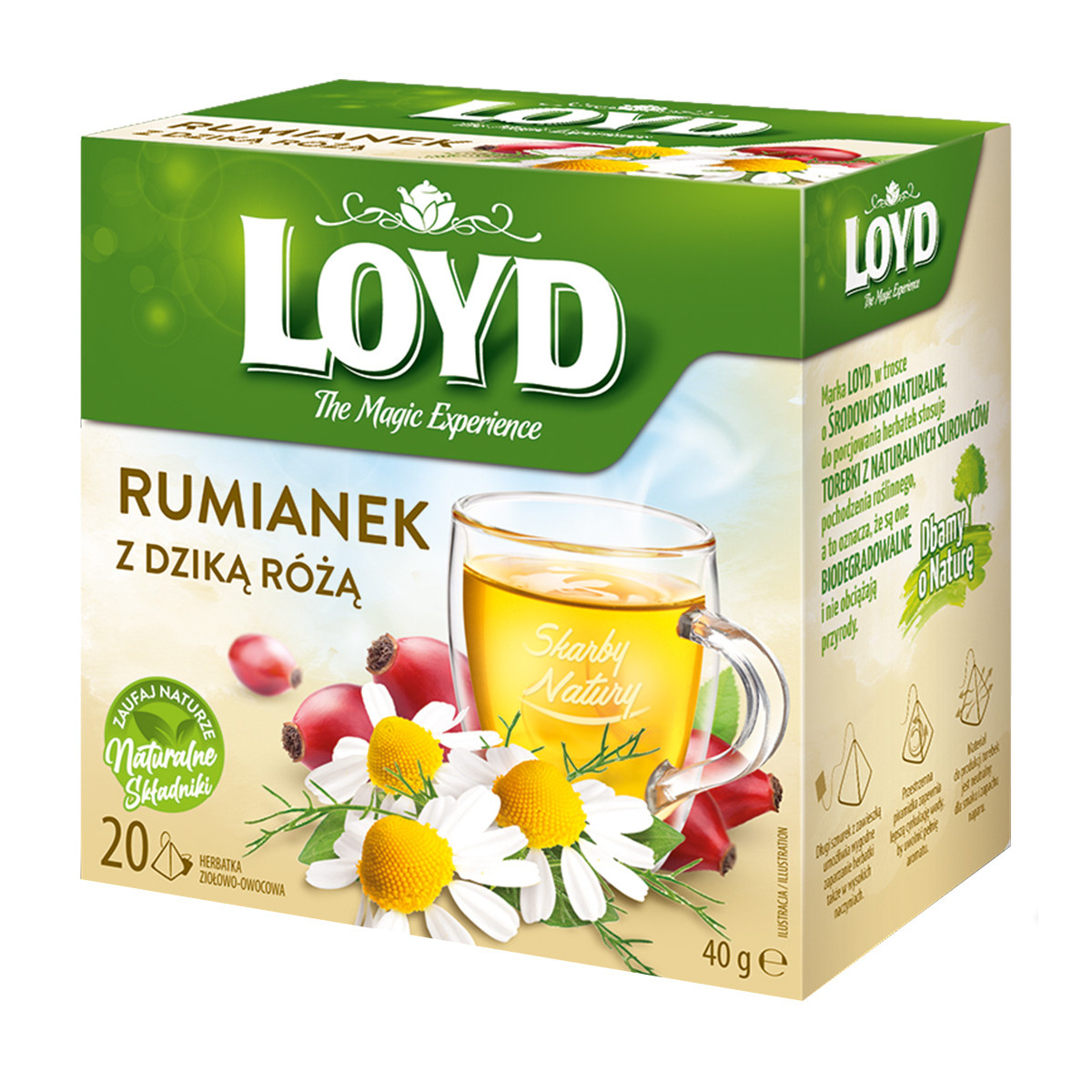 Herbatka ziołowa Loyd Rumianek z dziką różą 20 torebek