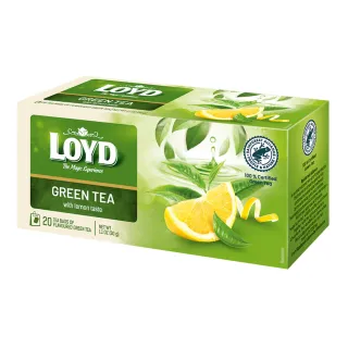 Herbata zielona Loyd o smaku cytrynowym 20 torebek