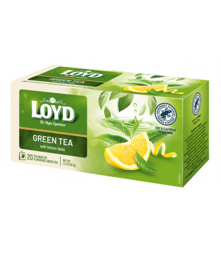 Loyd Lemon-Flavoured Green Tea, 20 bags