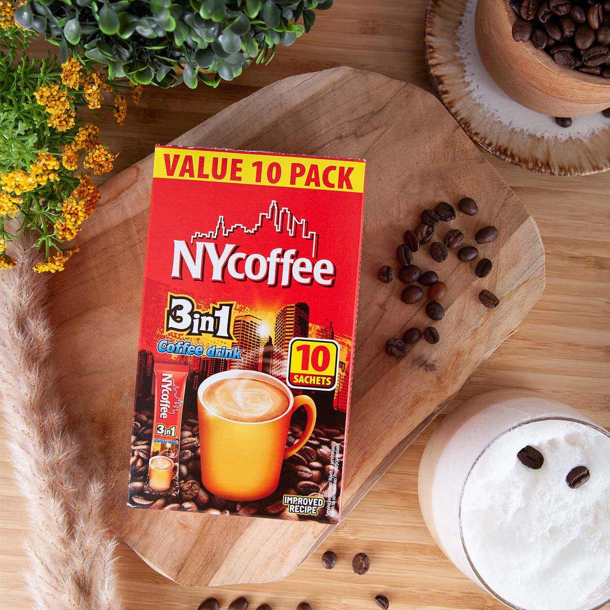 KAWA NYC 3-in-1 Instant Coffee, Classic Flavour