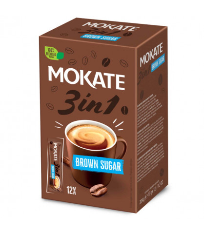 Mokate Mix 3w1 Brown Sugar: Klasyczny Smak z brązowym cukrem 12 saszetek