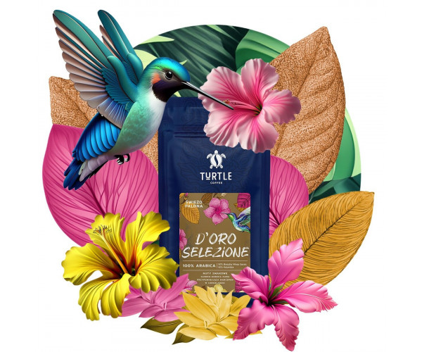 TURTLE Kawa ziarnista, świeżo palona D’oro selezione - 1kg