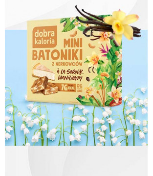 Mini bars with vanilla cheesecake flavour