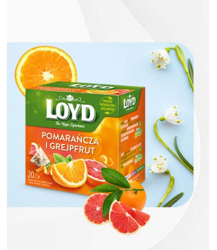 Herbatka owocowa Loyd Pomarańcza i Grejpfrut 20 torebek