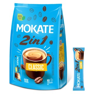 Mokate Classic 2-in-1 Instant Coffee Mix, 10 sachets