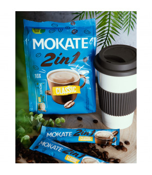 Mokate Classic 2-in-1 Instant Coffee Mix, 10 sachets
