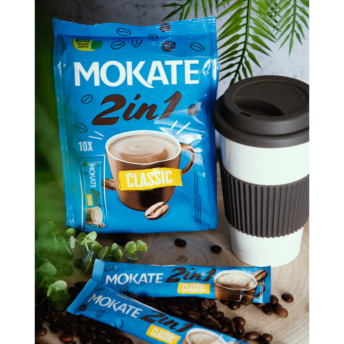 Mokate Classic 2-in-1 Instant Coffee Mix, 10 sachets