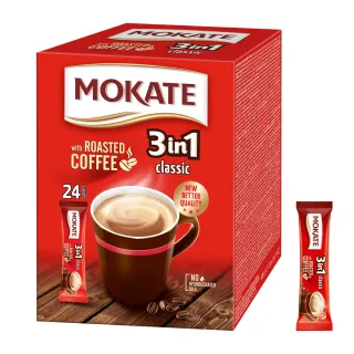 Mokate 3-in-1 Classic Coffee Drink, Box of 24 sachets