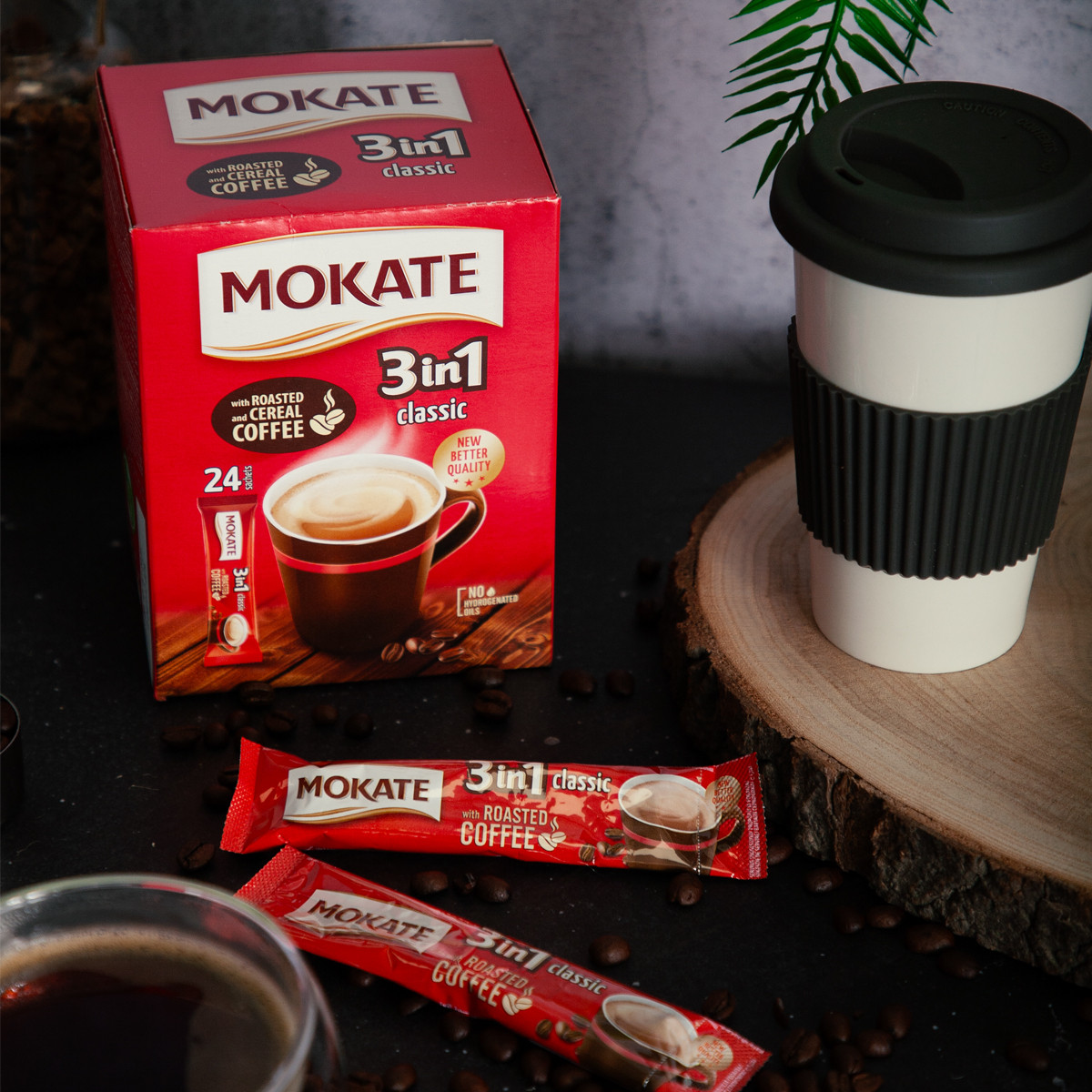 Mokate 3-in-1 Classic Coffee Drink, Box of 24 sachets
