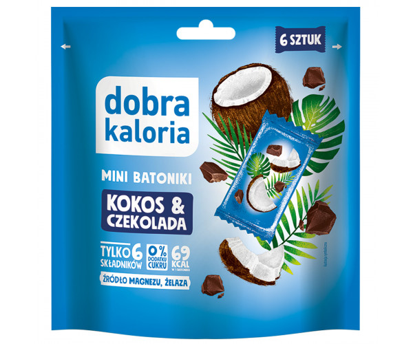 MINI BATONIKI KOKOS&CZEKOLADA 6 SZTUK