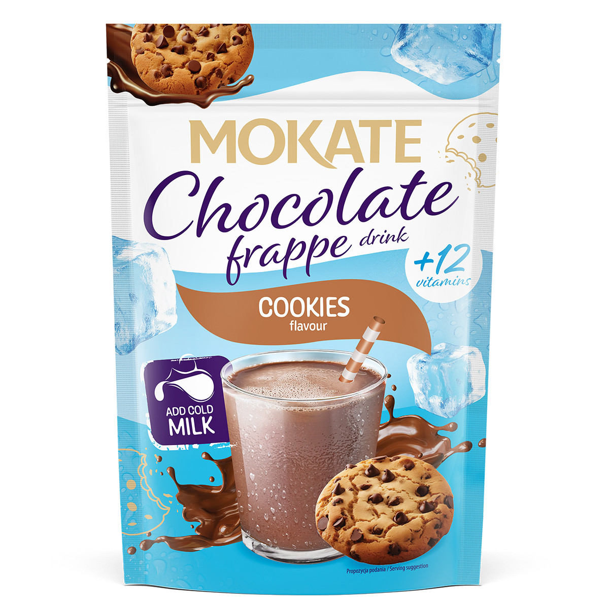 Mokate Chocolate Frappe Drink Ciasteczko