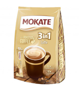 Mokate Latte 3-in-1 Coffee Drink, 10 sachets