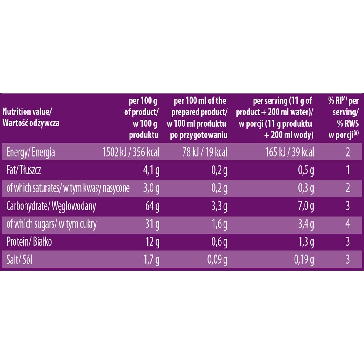 Czekolada do picia Mokate Light 10 saszetek