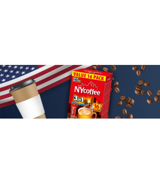 KAWA NYC 3-in-1 Coffee Mix, 16 packs