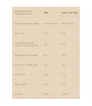 Raspberry Tart-flavoured cashew bar, 35 g
