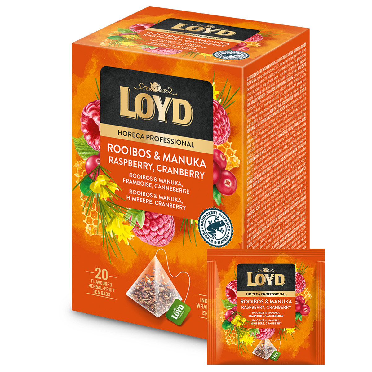 HERBATA HORECA ROOIBOS MANUKA 20X1,7G PIRAMIDKI PREMIUM
