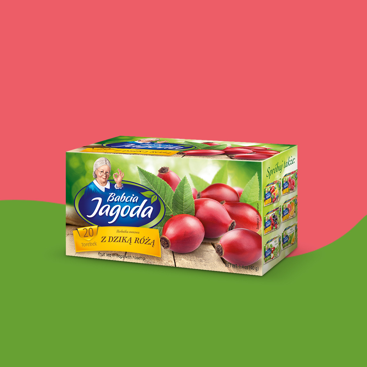 Babcia Jagoda Wild Rose Fruit Tea, 20 bags