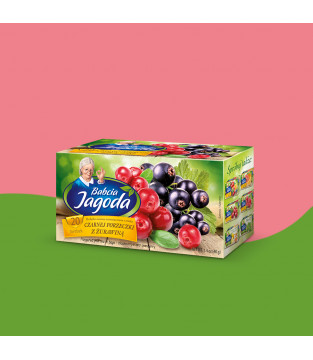 Babcia Jagoda Blackcurrant and Cranberry Fruit Tea, 20 bags