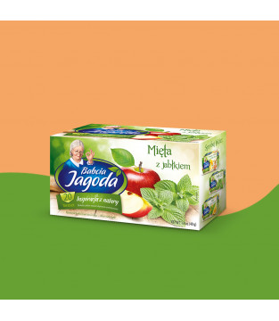Babcia Jagoda Herbal Tea: Mint and Apple, 20 bags