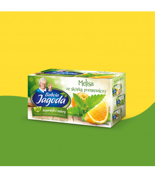 Babcia Jagoda Lemon Balm and Orange Fruit and Herbal Tea, 20 bags