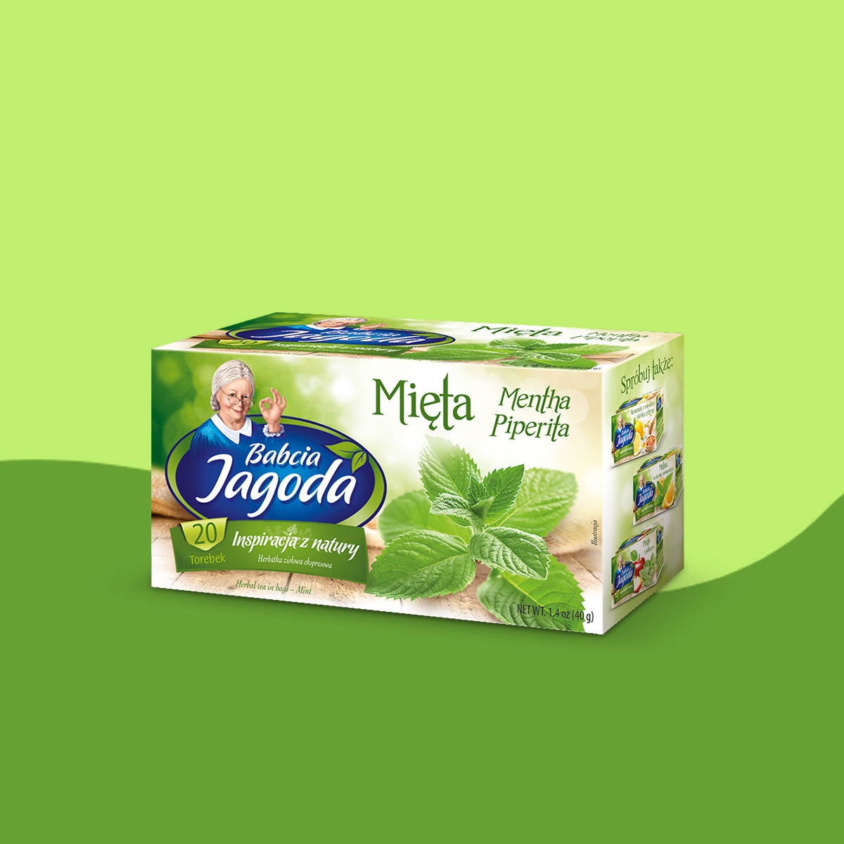 Herbatka ziołowa Babcia Jagoda Mięta 20 torebek