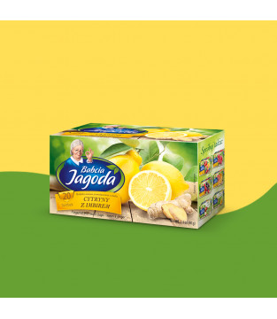 Babcia Jagoda Lemon and Ginger Fruit Tea, 20 bags