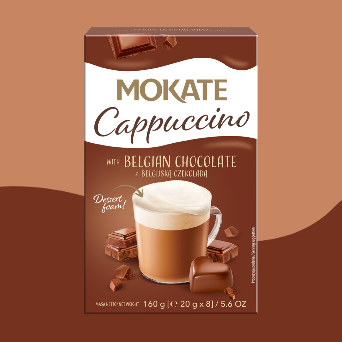 Cappuccino Mokate o smaku Belgijskiej Czekolady 160 g