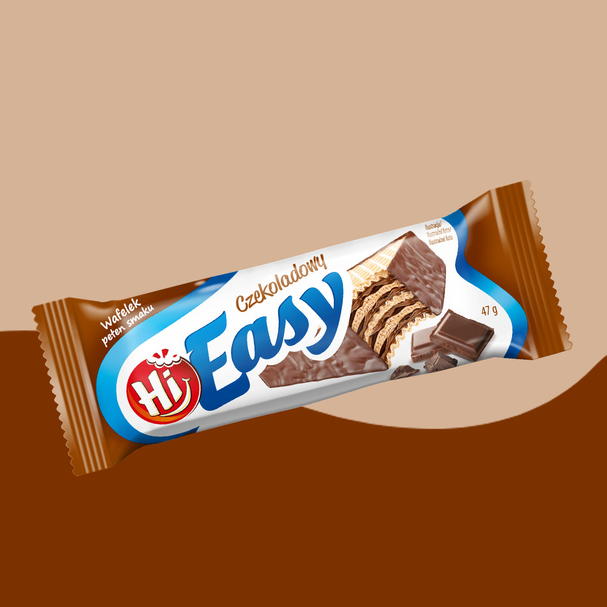 HI EASY chocolate-flavoured wafers