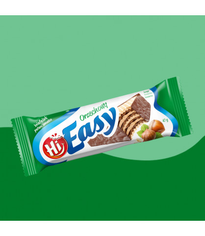 Wafelki HI EASY o smaku orzechowym