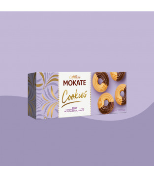 Mokate Cookies ringi z ciemną czekoladą 150 g