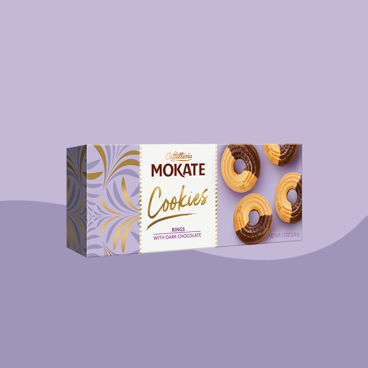Mokate Cookies ringi z ciemną czekoladą 150 g