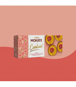 Mokate Cookies ringi z nadzieniem malinowym i z czekoladową polewą 150 g