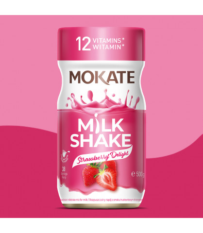 Milkshake Mokate o smaku truskawkowym 500 g