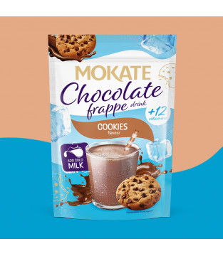 Mokate Chocolate Frappe Drink Ciasteczko