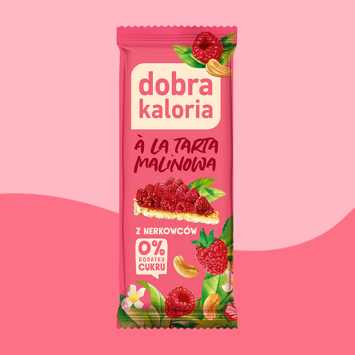 Baton z nerkowców o smaku Tarty Malinowej 35 g