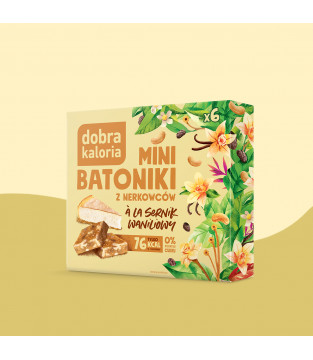 Mini bars with vanilla cheesecake flavour