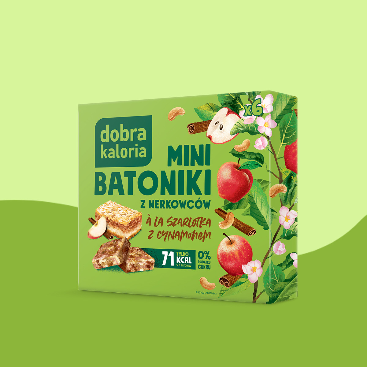 Mini apple pie and cinnamon-flavoured bars