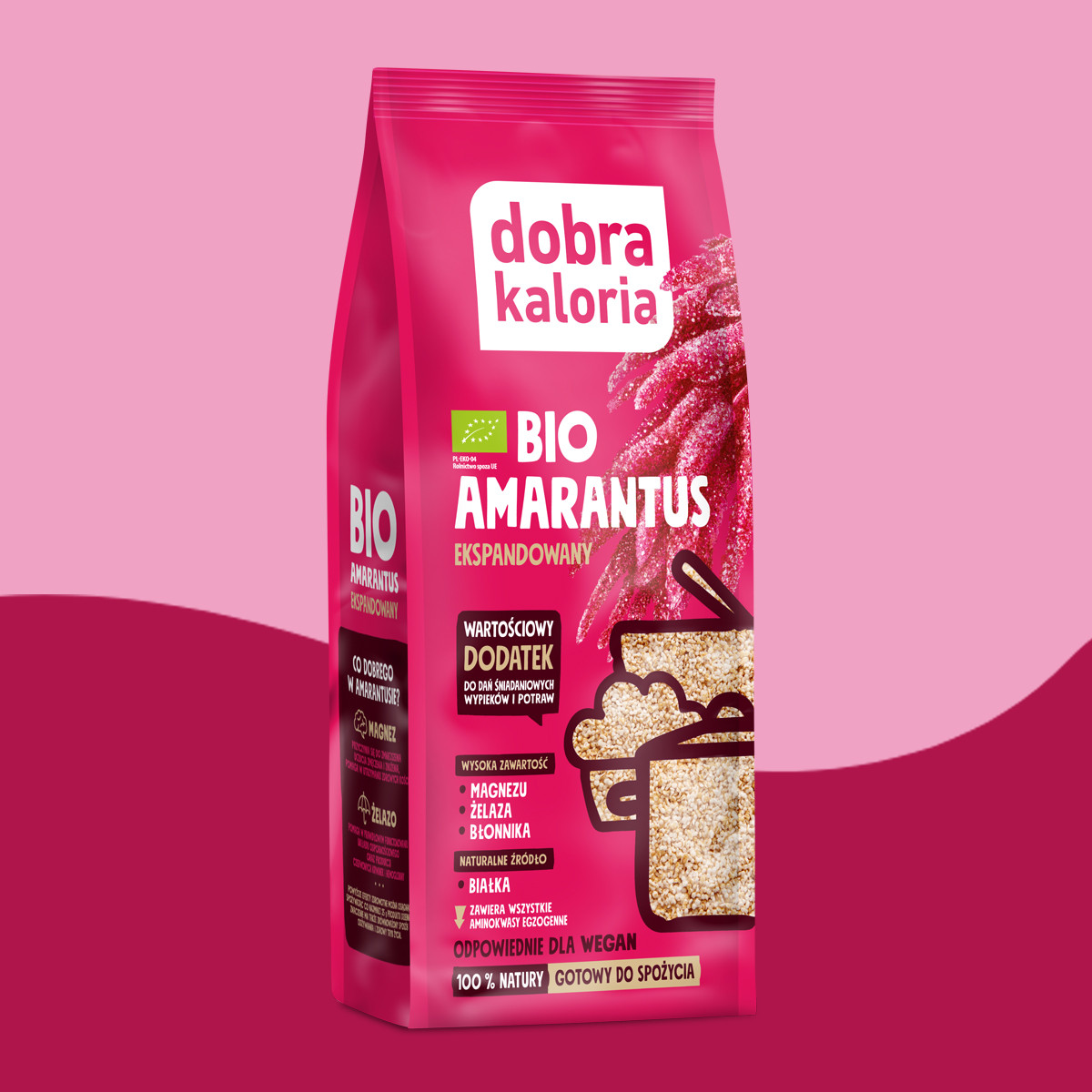 Organic puffed amaranth