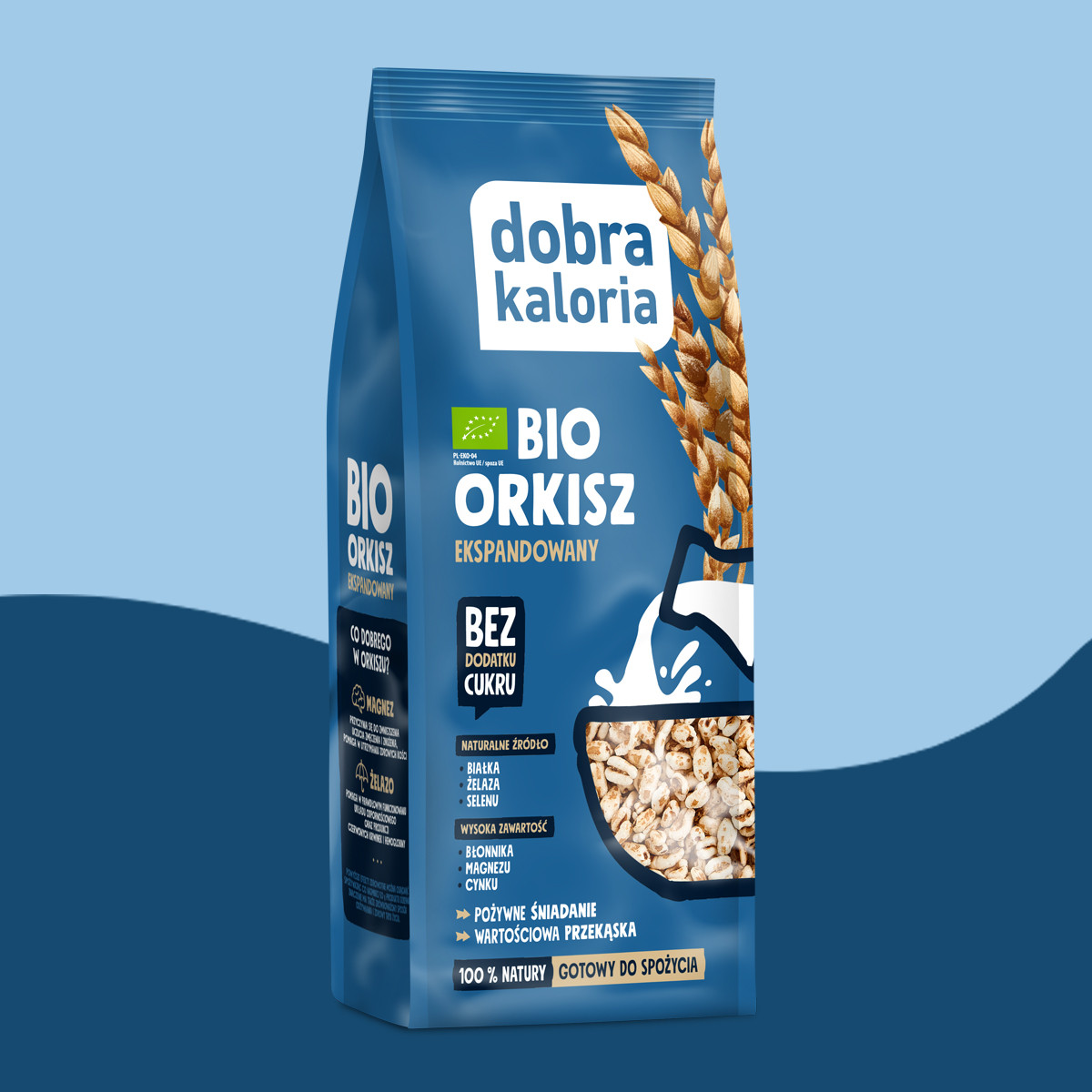 Organic puffed spelt