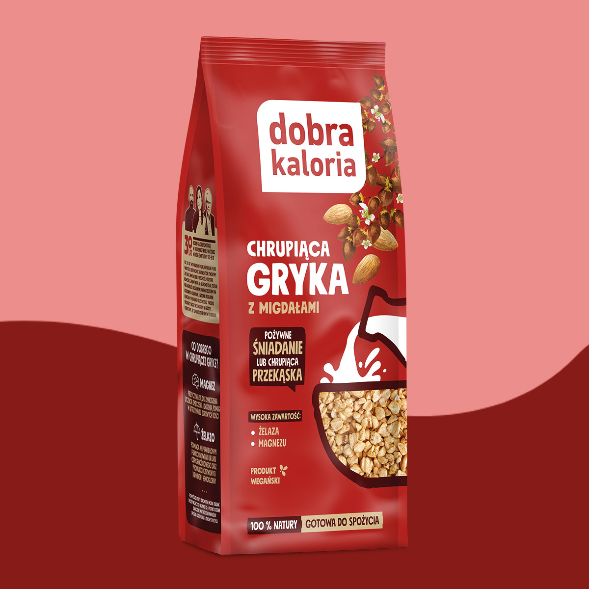 Crispy buckwheat with treacle and almonds