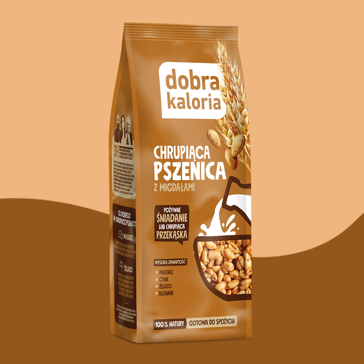 Crispy wheat with treacle and almonds