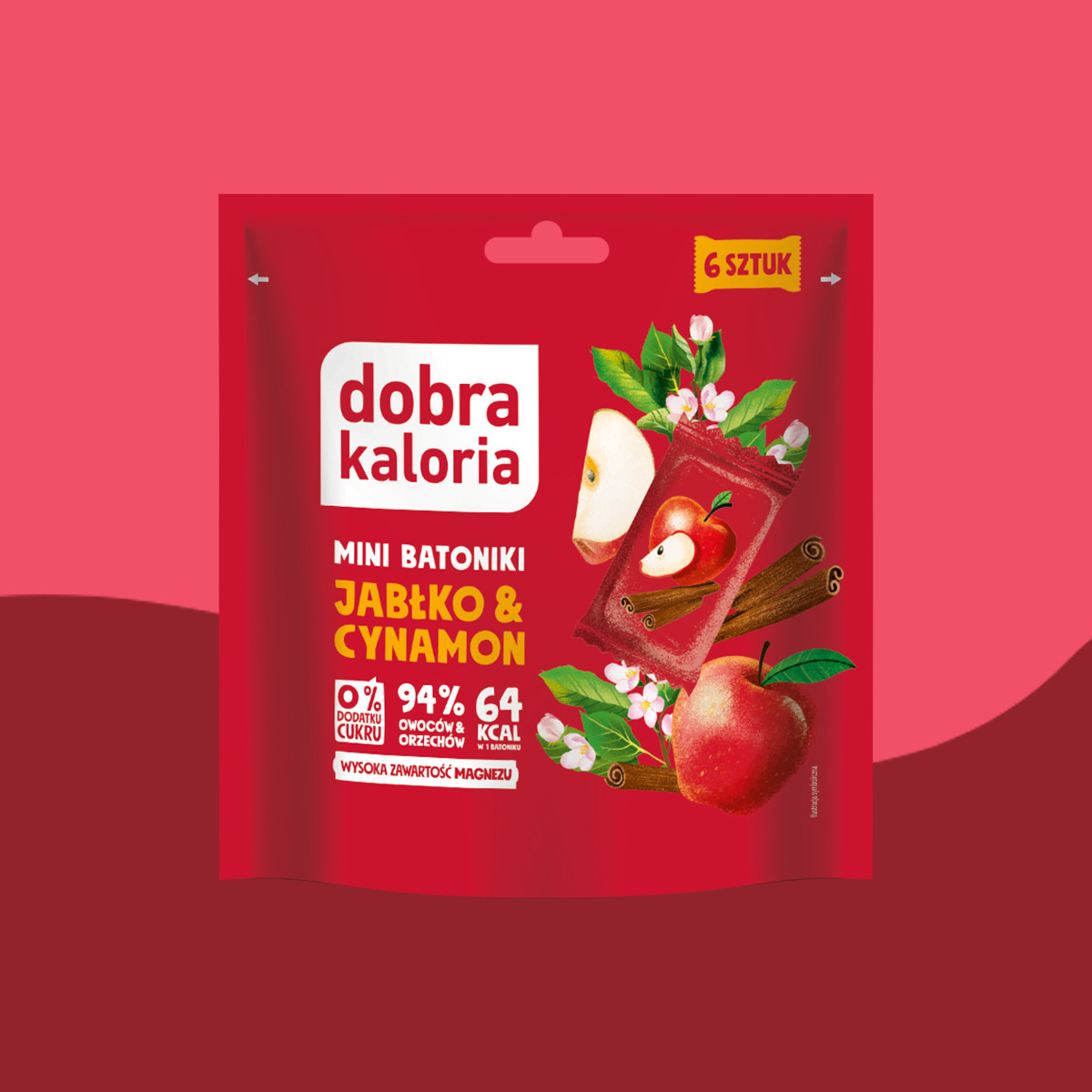 MINI BATONIKI JABŁKO&CYNAMON 6 SZTUK