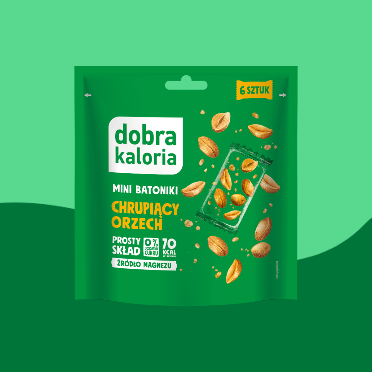 MINI BATONIKI CHRUPIĄCY ORZECH 6 SZTUK